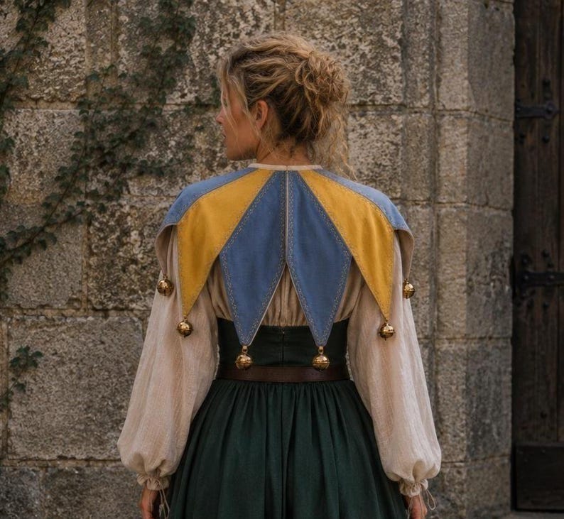 Medieval Jester Collar Sewing Pattern, Jester Collar Pattern, Jester Costume Pattern, Medieval Pattern, Fantasy Pattern, Ren Faire Pattern image 2