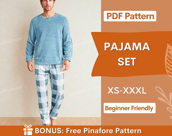 Patron de pyjama homme patron de pyjama pour homme patron de pantalon de pyjama patron PDF de vetements d interieur patrons de couture homme pyjama pyjama pour homme Etsy France