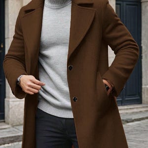 Men Coat Sewing Pattern | Winter Coat Sewing Pattern | Long Coat Pattern | Men Jacket Sewing Pattern | Men's Sewing Pattern | Coat Jacket image 3