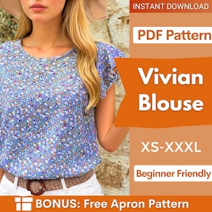 Naaipatroon blouse | Eenvoudig toppatroon | Naaipatroon dames | Blousepatroon | Naaipatroon voor beginners | T-shirtpatroon dames blousetop