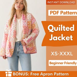 Quilted Jacket Sewing Pattern for Women | Quilted Coat Pattern | Sewing Patterns | Jacket Pattern | Women Sewing Pattern Jacket Coat