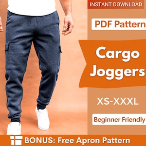 Cargo Joggers Men Sewing Pattern, Jogger Patterns, Sweatpants Pattern,  Men Pants Pattern, Men Sewing Patterns, Men Beginner Sewing Pattern