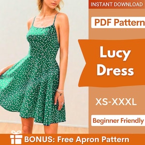 Kurzes Kleid Schnittmuster | Sommerkleid Schnittmuster | Kleid Schnittmuster | Frauen Muster | Schnittmuster | Backless Abendkleid Schnittmuster