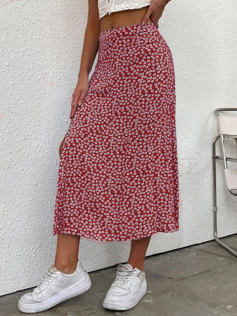 Easy Skirt Pattern for Women Slit Skirt Pattern Skirt Etsy