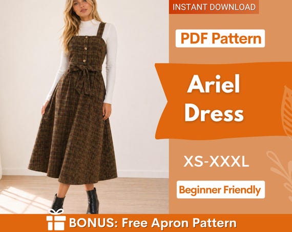 ladies pinafore dress pattern free DIY Pinafore Dress + Sewing Pattern