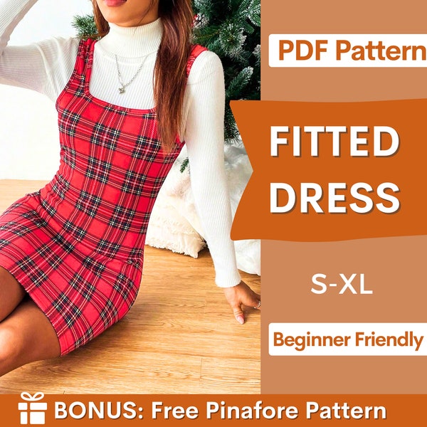 Bodycon Dress Pattern | Dress Sewing Pattern | Beginner Pattern | Women Pattern | Sewing Patterns for Women | Fitted Dress Pattern