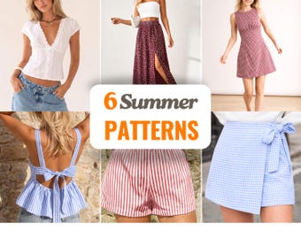 Sommer Schnittmuster | Frauen Schnittmuster | Anfänger Anleitungen | Kleider Schnittmuster | Hosen Schnittmuster | Rock Muster | Shorts mit Muster Sommer