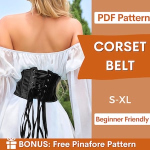 Underbust Corset Sewing Pattern PDF Corset Belt Pattern Corset