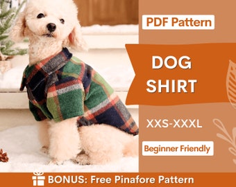 Shirt Sewing Pattern for Dog, Dog Pattern, Dog Sewing Pattern, Dog Shirt Sewing Pattern, Pattern for dog, Dog Tank Top Pattern,