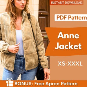 Jacket Sewing Pattern |  Coat Pattern | Sewing Patterns | Jacket Pattern | Women Sewing Pattern Jacket Coat | Winter Sewing Pattern
