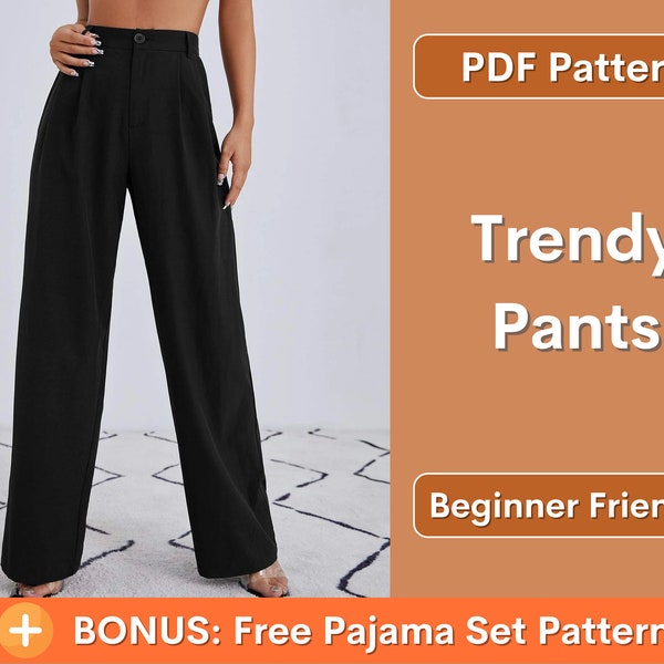 High Waisted Wide Leg Pants - Etsy