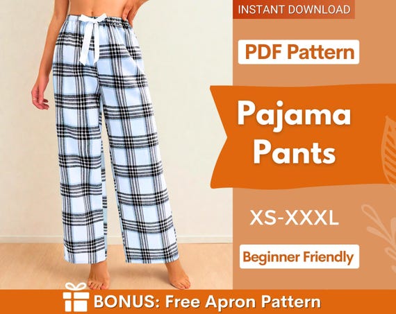 Pajama Pants Sewing Pattern, Women Pajama Pattern, Women Pajama Pants, Pyjama Pattern, Sewing Patterns, Women Sewing Patterns Pajama Pyjama