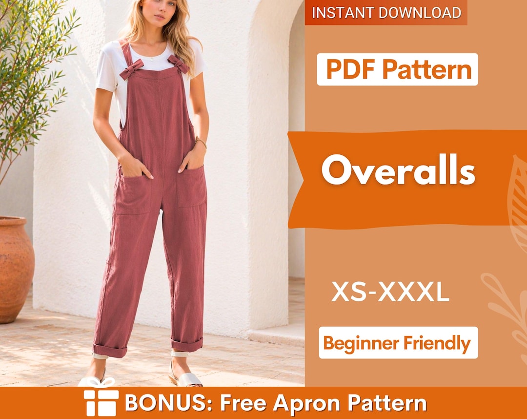 Work Overalls Pattern Overall Jumpsuit Pattern, Meadow Overalls, Overalls Pattern, Pattern ...