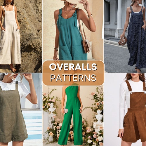 Jumpsuit Sewing Pattern | Romper Pattern | Overalls Pattern | Bundle Sewing Patterns PDF | Easy sewing pattern | Women Sewing pattern PDF
