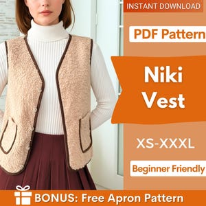 Weste Schnittmuster | Top Muster | Frauen Weste Muster | Top Schnittmuster | Frauen Schnittmuster | Schäferhund Weste | Weste Damen