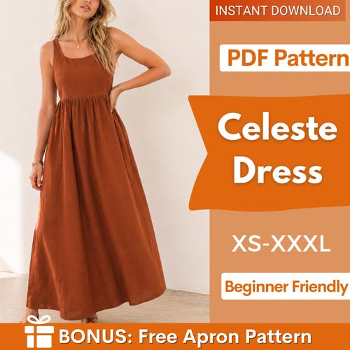 a line dress pattern pdf free Vera A-line woven dress with pockets (PDF)