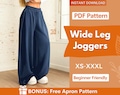 Baggy Joggers Sewing Pattern, Joggers Pattern, Wide Leg Jogger Pattern, Sweatpants Pattern, Pants Sewing Pattern, Wide Leg Pants Pattern product logo
