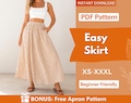 Easy Skirt with Pockets Sewing Pattern | Maxi Skirt Pattern | Women Skirt Pattern | Sewing Patterns | Women Sewing Pattern, Skirt Pockets product logo