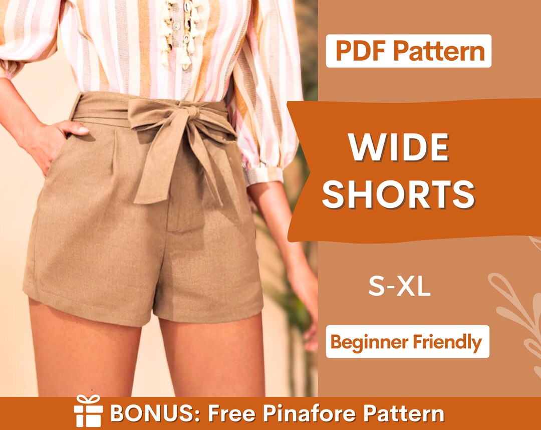 Shorts Sewing Pattern PDF Sewing Pattern Shorts Wide Shorts Pattern