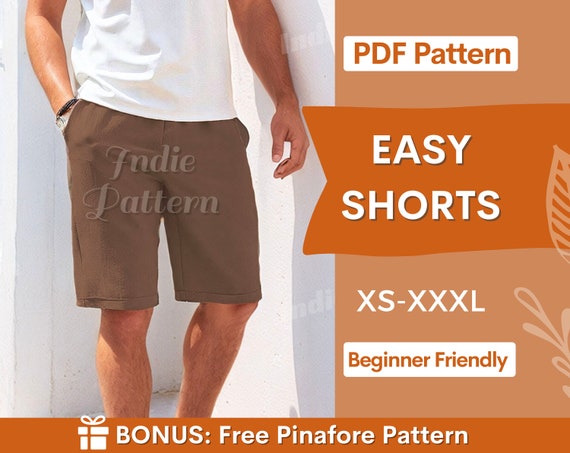 Shorts Pattern for Men Men Sewing Pattern Elastic Waistband Shorts Men PATTERN Sewing Pattern Shorts Men Shorts Pattern Men Pattern Etsy UK