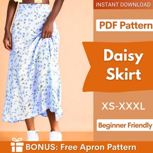 Skirt Pattern, Sewing Patterns, Sewing patterns for Women, Skirt Patterns for Women, Long Skirt, Womens Skirt Pattern, Maxi Skirt Pattern