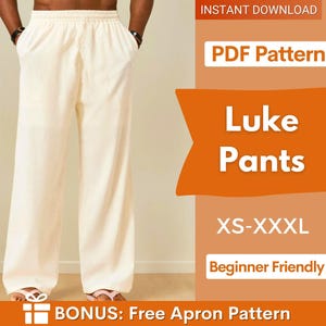 Patron de couture de pantalons pour homme| Patron de pantalons pour hommes | Patron de couture pour homme | Pantalons d'été pour hommes | Patron pour hommes | Patron de couture de pantalons