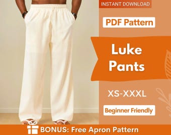 Pants Sewing Pattern for Men| Men Pants Pattern | Sewing Pattern for Men | Men Summer Pants | Men's Pattern | Trousers Sewing Pattern