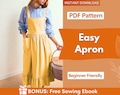 Apron Sewing Pattern, Sewing Patterns, Pinafore Pattern, Women Patterns, Pinafore Apron Pattern, Sewing pattern PDF, Cottage Dress pattern