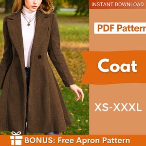 Molde para Casaco | Molde para Casaco de Inverno | Molde em PDF para Casaco Comprido | Molde em PDF para Jaqueta de Inverno | Molde para Costura Feminina