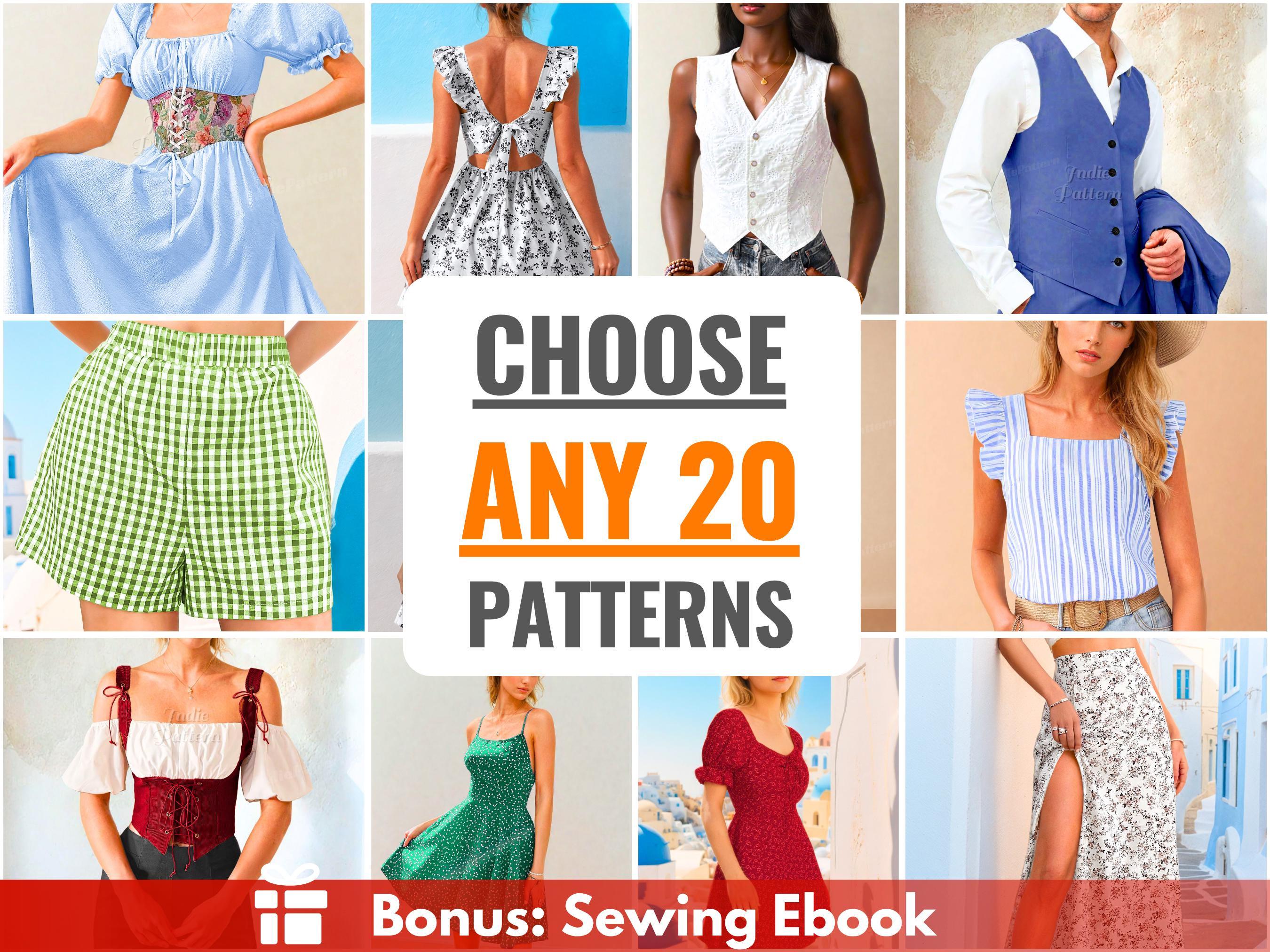 Sewing Patterns Bundle | Choose Any 20 Patterns! Women Sewing Patterns ...