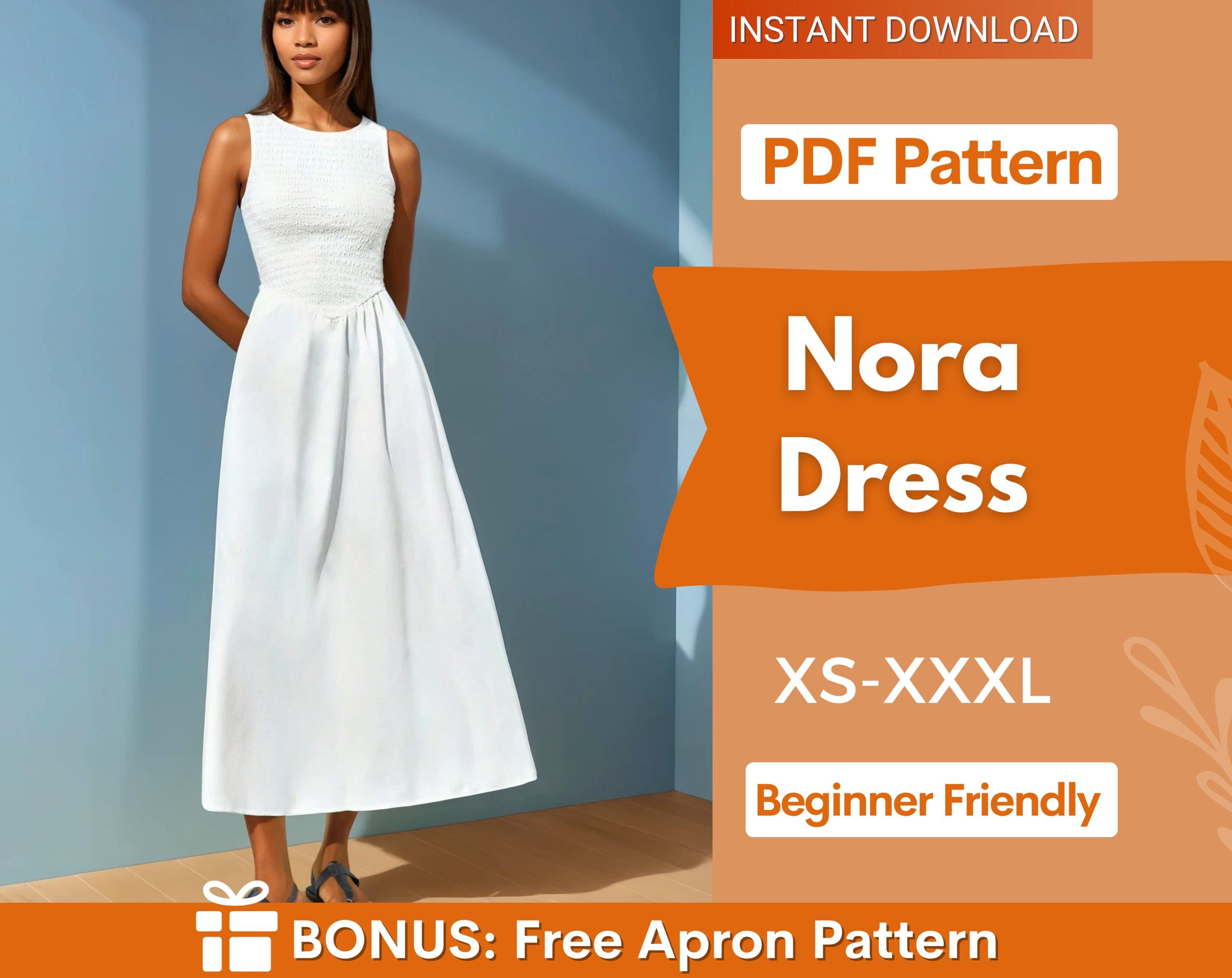 A-Line Dress Pattern | Boat Neck Dress Sewing Pattern | Fitted Dress Pattern | Sewing Patterns | Women Patterns | Summer Dress | Women Dress