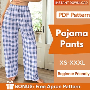 Pajama Pattern for Women, Women Pajama Pants, Pajama Pants Sewing Pattern, Pyjama Pattern, Women Sewing Patterns Pajamas Pyjamas Pants