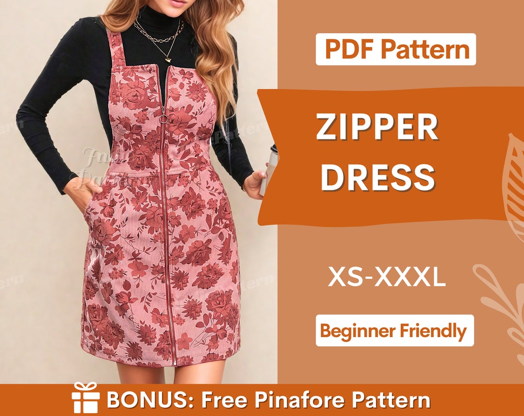 Pinafore Dress Pattern Overall Dress Pattern Dress Sewing Pattern ...