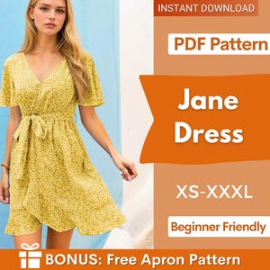 Schnittmuster Sommerkleid | XS-XXXL | Schnittmuster | Midi Kleid Schnittmuster | Frauen Schnittmuster | Frauen Kleid