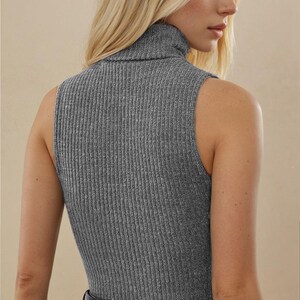 Tank Top Sewing Pattern | Mock Neck Top Pattern | Women Sewing Pattern Top | Turtleneck Top Pattern | Women Patterns | Fitted Top Pattern image 2