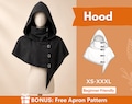 Hood Sewing Pattern, Cape with Hood Pattern, Cape Pattern, Capelet Pattern, Medieval Dress Pattern, Cosplay Cloak Sewing Pattern product logo