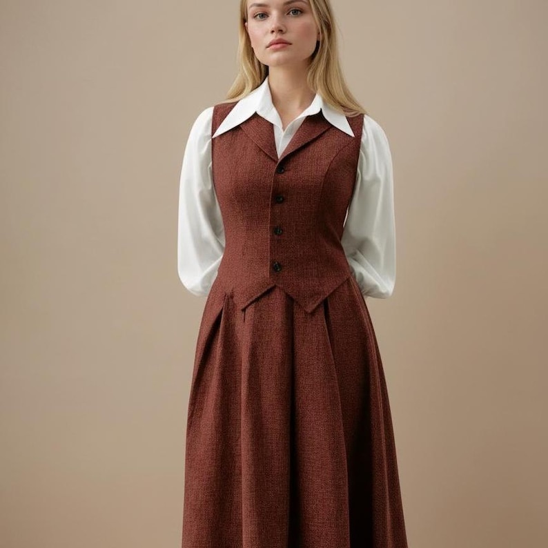 Vest Sewing Pattern for Women, Waistcoat Pattern, Sewing Patterns, Women Vest Pattern, Blazer Women, Trendy Vest, Vest with Collar Pattern image 3