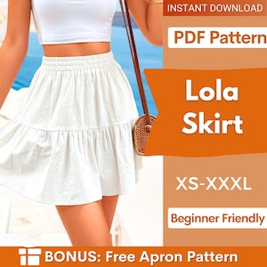 Skirt Pattern | Mini Skirt Pattern | Beginner Skirt Pattern | Women Sewing Pattern | Short Skirt | Mini Skirt | Summer Skirt |Sewing Pattern