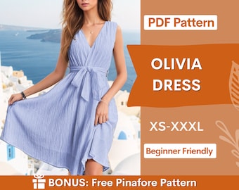 Dress Sewing Pattern | Womens Dress Pattern | Summer Dress Pattern | Sleeveless Dress | Prom Dress | Sewing Pattern Women Dress PDF