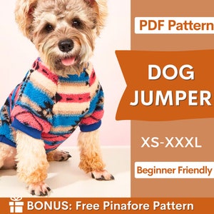 Dog Jumper Pattern, Dog Pattern, Dog Sewing Pattern, Dog Sweater Sewing Pattern, Pattern for dog, Dog Jacket Pattern, Dog Tank Top Pattern