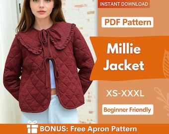 Jacket Pattern Women | Coat Pattern | Sewing Patterns | Jacket Pattern | Women Sewing Pattern Jacket Coat | Beginner Jacket, Quilted Jacket