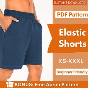 Shorts-Muster für Männer | Männer Schnittmuster | Elastischer Bund Shorts Männer Schnittmuster | Schnittmuster Shorts Männer | Sport Shorts Anfänger