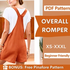 Victoria Dungaree Dress Pinafore Sewing Pattern Digital PDF