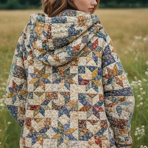Jacket with Hoodie Sewing Pattern for Women | Coat Pattern | Sewing Patterns | Quilted Jacket Pattern | Hooded Jacket Coat | Beginner Jacket image 2