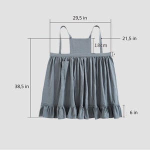 Patrón de vestido de peto - Patrón de delantal en PDF para mujer - Delantal elegante vintage para mujer - Patrón de costura - Patrón de peto - Patrón de vestido de estilo campestre imagen 4