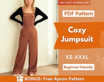 Latzhose Schnittmuster | Schnittmuster | Schnittmuster Latzhose für Frauen | Overall Schnittmuster | Schnittmuster, Schnittmuster, Overallkleid