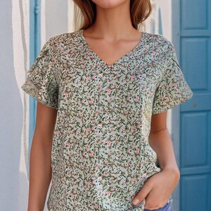 Blouse Sewing Pattern for Women PDF | XS-XXXL | Top Sewing Pattern | Women Sewing Pattern | Easy Blouse Pattern | Beginner Sewing Pattern image 3