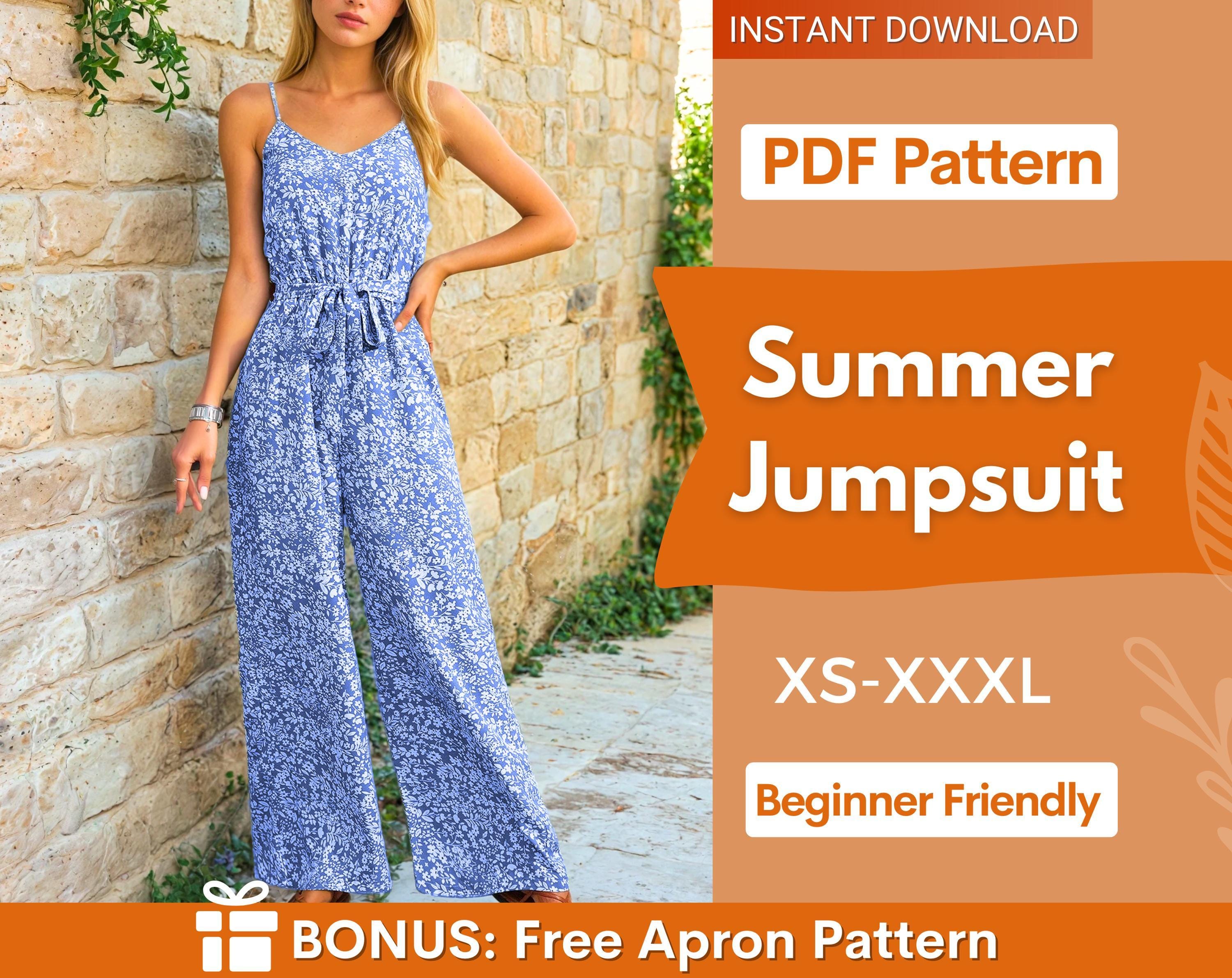 Jumpsuit Sewing Pattern for Women | Overalls Pattern | Womens Jumpsuit ...