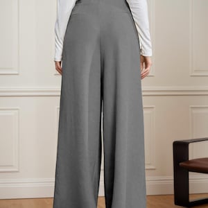 Wide Leg Palazzo Pants Sewing Pattern | Women Pants Pattern | Trousers Pattern | Women Sewing Patterns | Palazzo Pants Pattern High Waist image 3