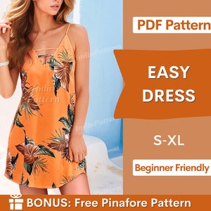 Dress pattern | Open Back Dress Pattern | Backless Dress Sewing Pattern | Beginner Sewing Pattern | Dress for women PDF Pattern | Easy Dress
